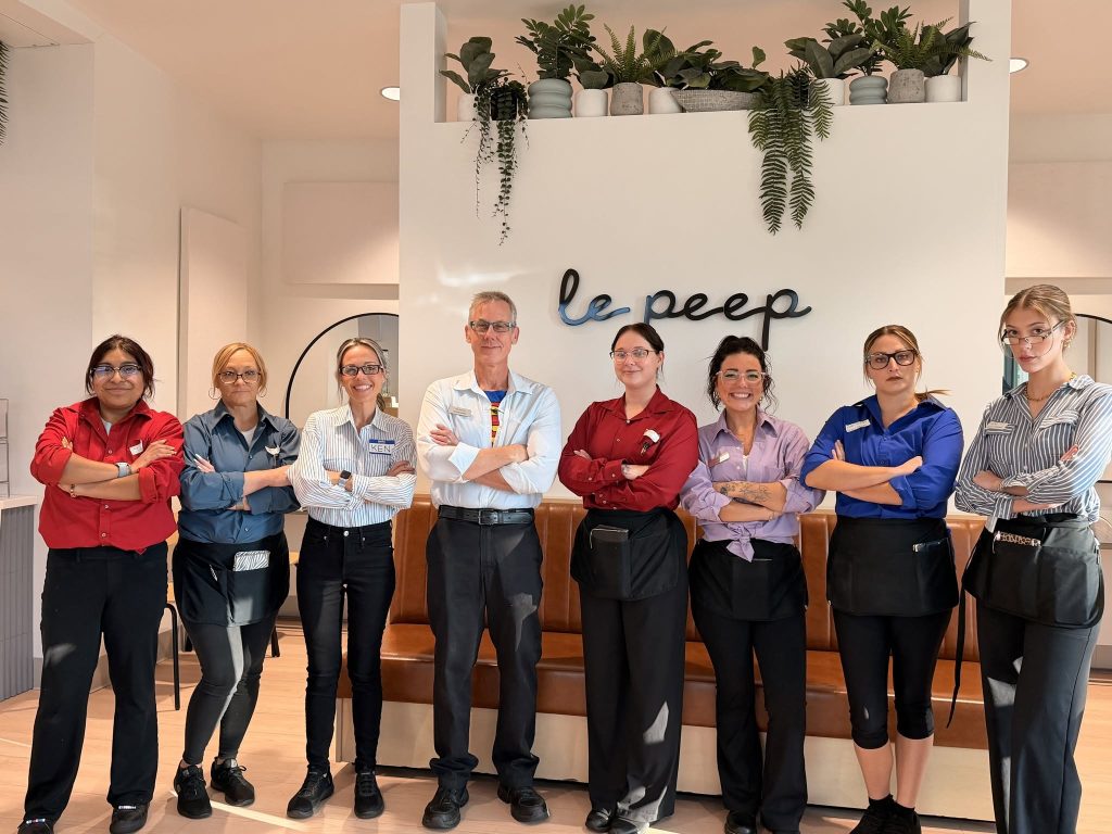The Le Peep Valparaiso team inside the restaurant on Calumet Avenue